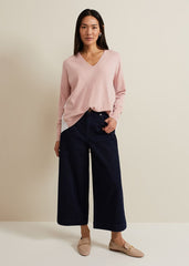 Kienna Woven Back Knit Pink