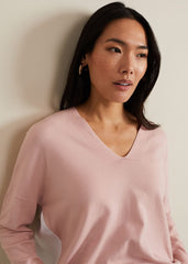 Kienna Woven Back Knit Pink