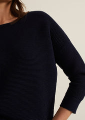Nellie Ripple Jumper Navy