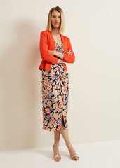 Salma Flare Hem Knitted Jacket Orange