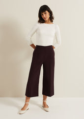 Tannah Ribbed Slash Neck Top Ivory
