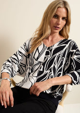 Ava Floral Print Colour Block Jumper Multi-Coloured