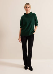 Salima Funnel Neck Knit Jumper Green