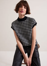 Tiffany Lurex Tank Black/Ivory
