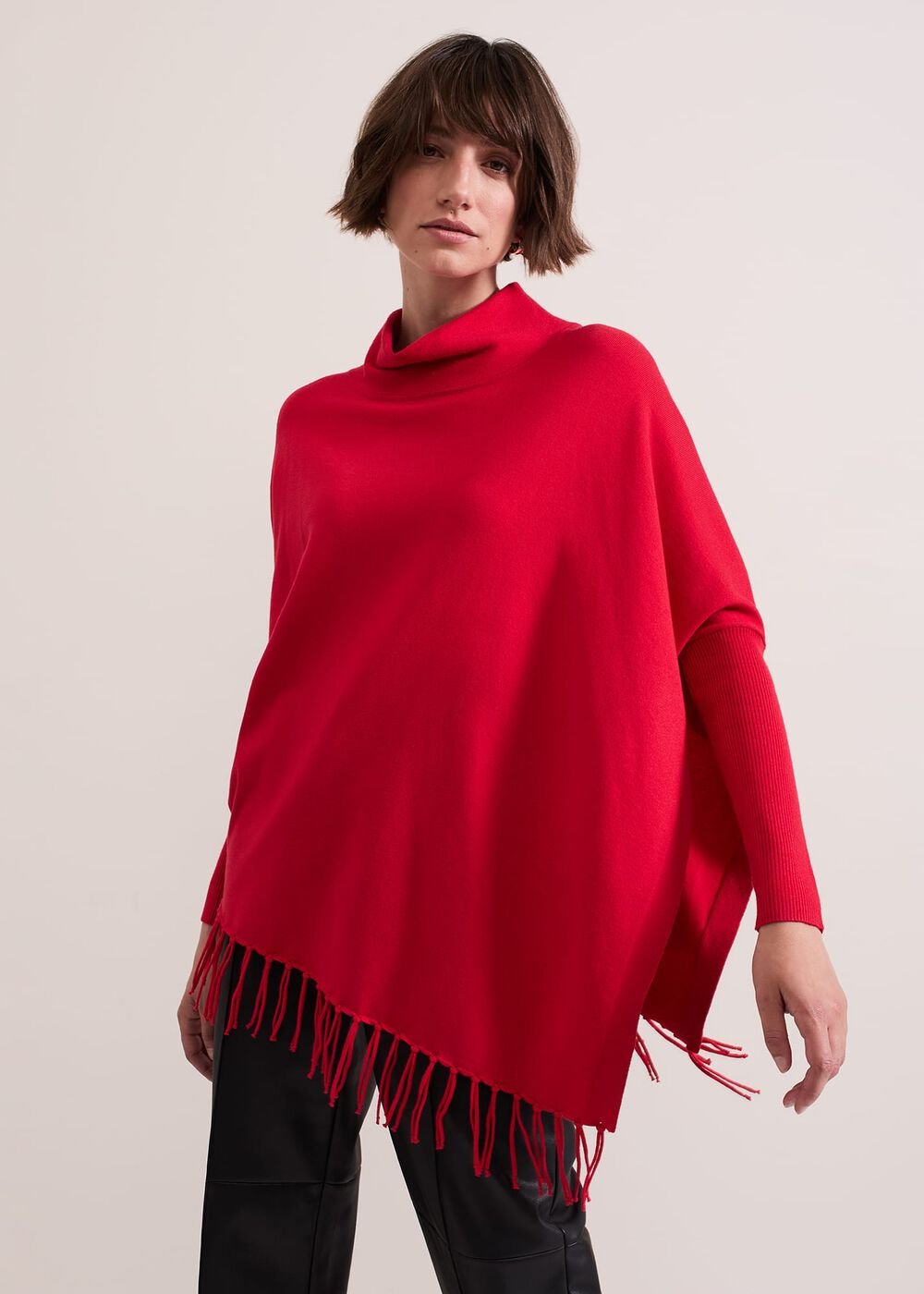 Athena Tassel Knit Red