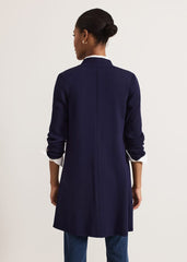 Lauren Longline Edge To Edge Cardigan Navy