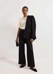 Allie Tabard Jewelled Top Ivory