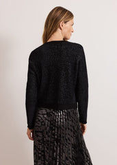 Javina Fluffy Lurex Cardigan Metallic