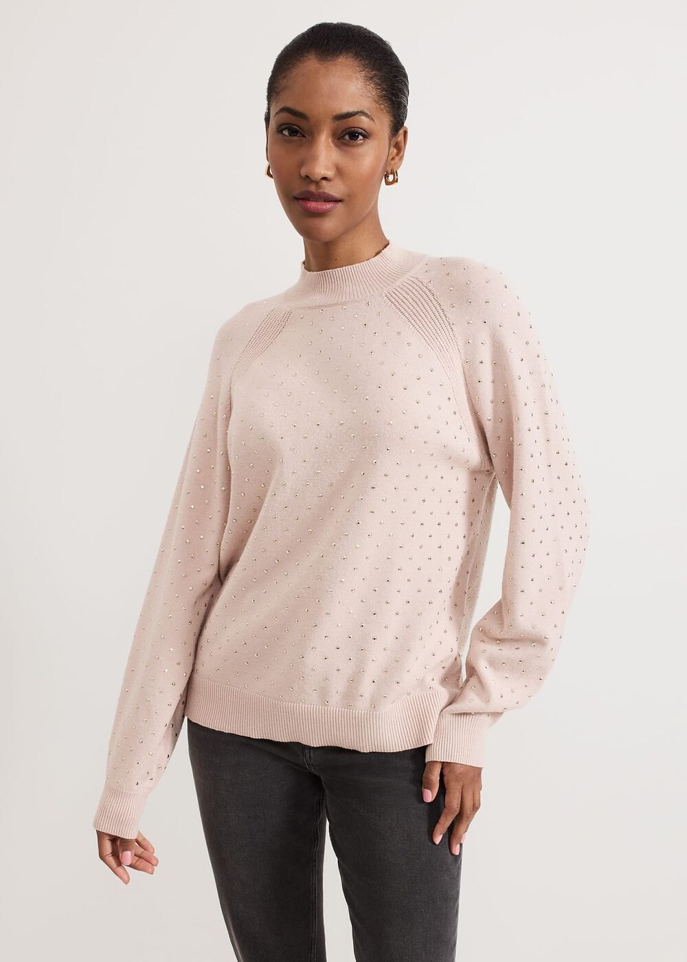 Tala Hotfix Knit Jumper Pink