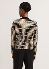 Tanya Lurex Geo Jumper Gunmetal