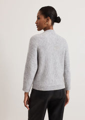 Amber Applique Knit Jumper Grey