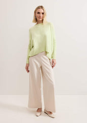Kara Square Boxy Knit Top Lime