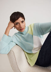 Darla Argyle Jumper Light Green