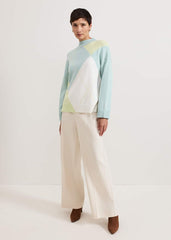 Darla Argyle Jumper Light Green