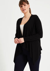 Freya Sheer Knit Cardigan Black
