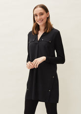 Neave Button Tunic Black