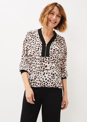 Calla Leopard Print Blouse Multi-Coloured