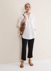 Cynthia Linen Blouse White