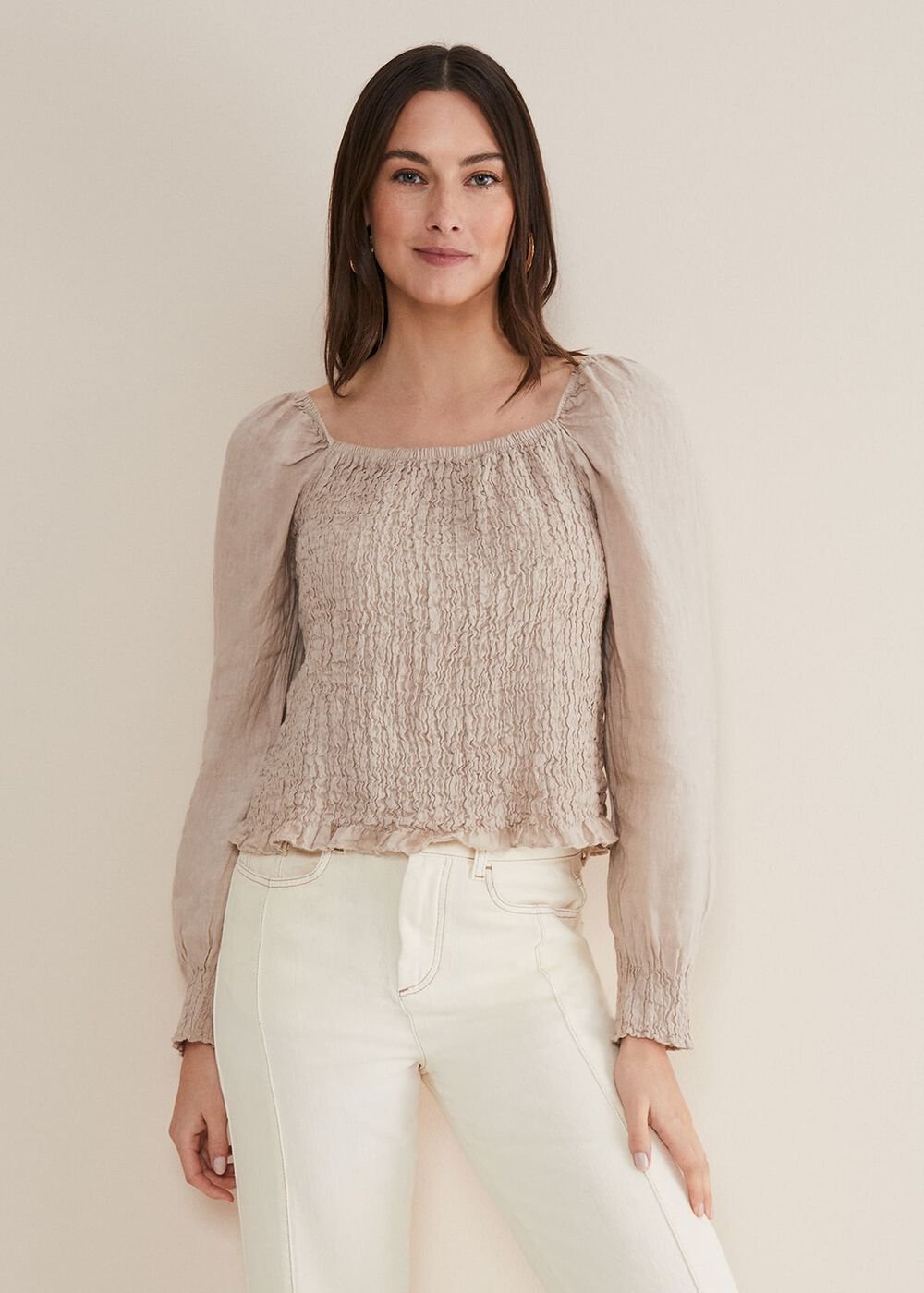 Esty Linen Blouse Stone