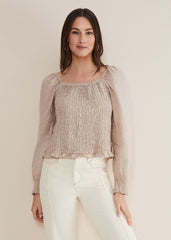Esty Linen Blouse Stone