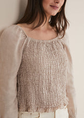 Esty Linen Blouse Stone
