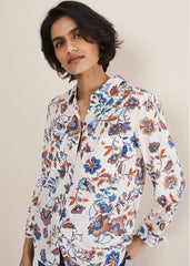 Adriel Floral Shirt Cream/Multi
