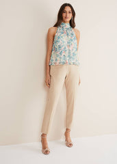 Lea Floral Pleat Blouse Pastels/Multi