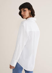 White Cotton Oversized Shirt White