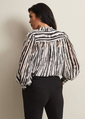 Leinani Mark Making Print Blouse Black/Multi