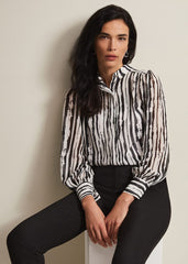 Leinani Mark Making Print Blouse Black/Multi