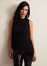 Nina Pleat Blouse Black