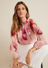 Poppy Silk Blouse Pale Pink