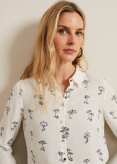 Riley Printed Shirt Ivory
