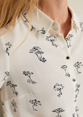 Riley Printed Shirt Ivory