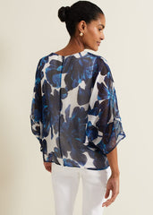 Syra Silk Blouse Blue