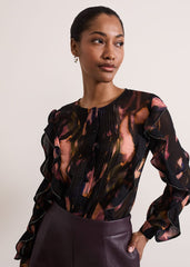 Cordelia Ruffle Blouse Multi-Coloured