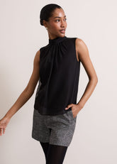 Nella High Neck Top Black