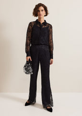 Livana Lace Shirt Black