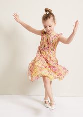 Aurora Print Shimmer Dress Multi-Coloured