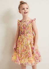 Aurora Print Shimmer Dress Multi-Coloured