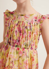 Aurora Print Shimmer Dress Multi-Coloured
