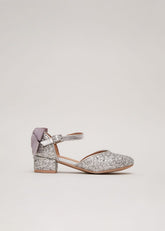 Glitter Heeled Shoes Silver