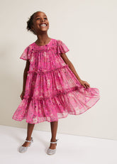 Isabela Floral Smock Dress Multi-Coloured