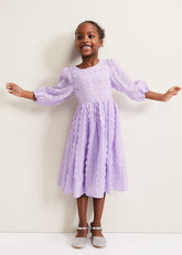Bailey Textured Smock Dress Purple