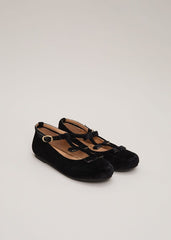 Black Velvet Shoes Black