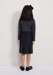 Jessamin Shimmer Fit And Flare Dress Navy