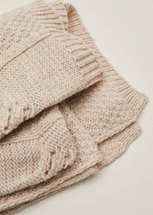 Miya Knitted Blanket Cream