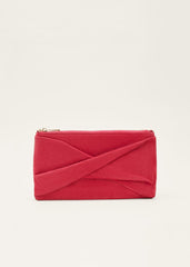 Red Suede Clutch Bag Lipstick