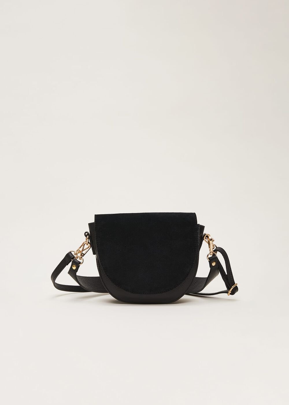 Suede Cross Body Bag Black
