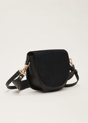 Suede Cross Body Bag Black